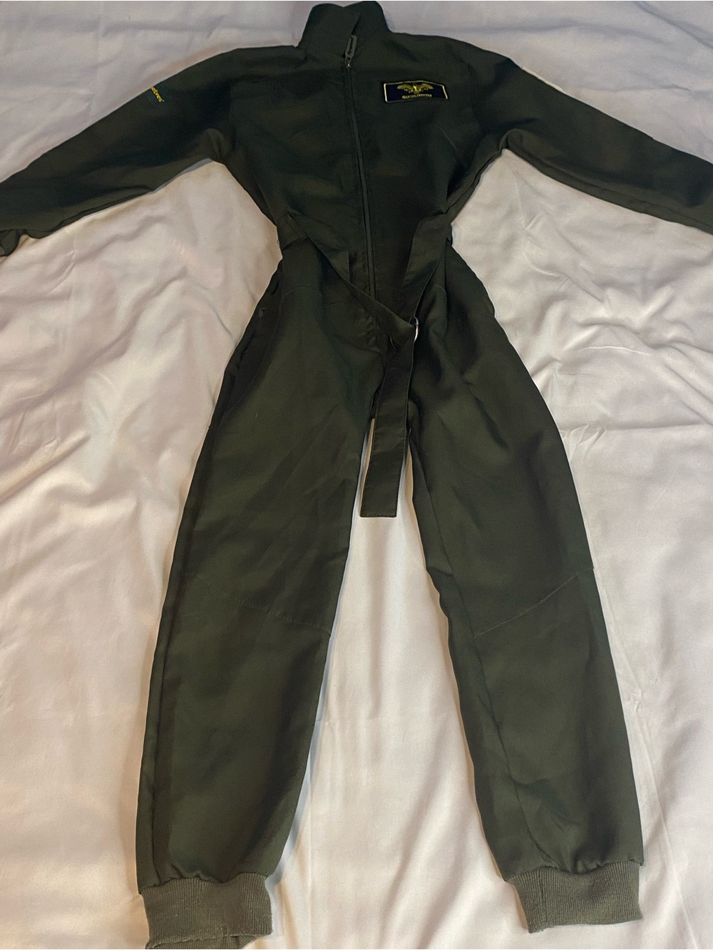 Tipsy Elves Olive Green Utility Jumpsuit with Belt